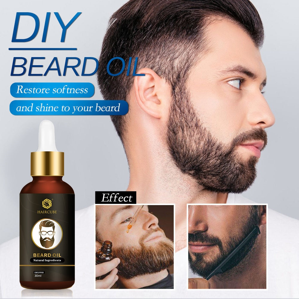 Oléo para crescimento de barba e cabelo 100% natural eliminando frizz e dando fortalecimento e brilho nos fios